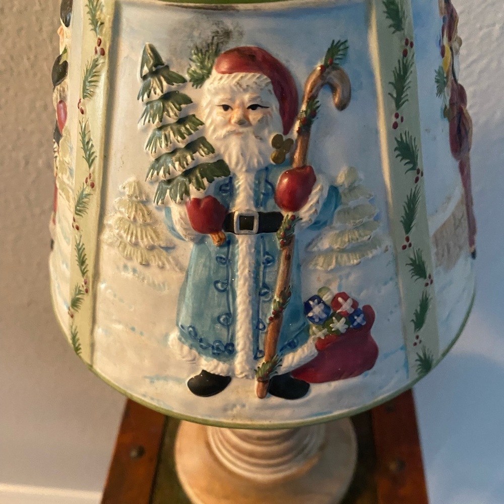 Michael Sparks Santa candle jar topper